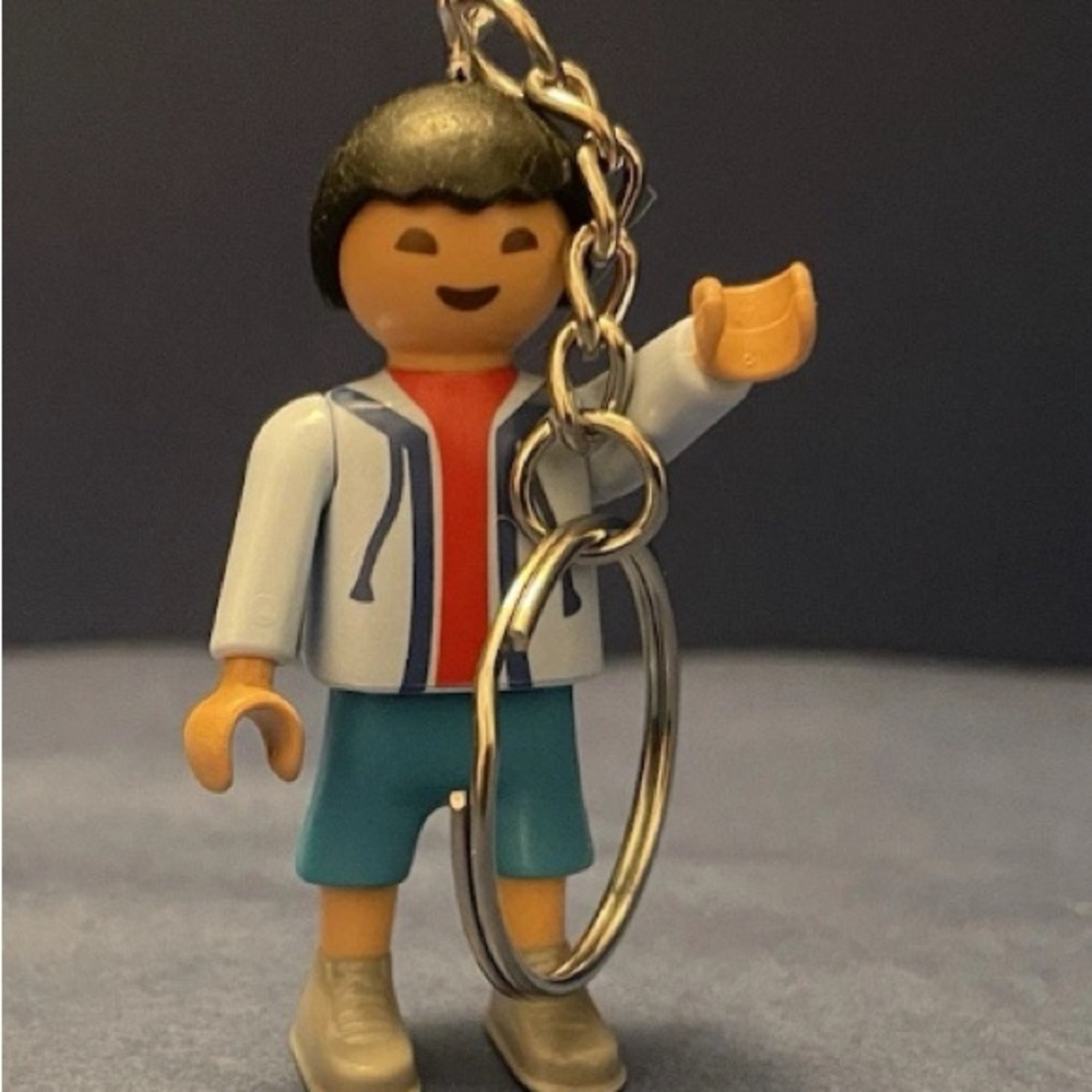 Playmobil boy Keychain with Figure - Multicolor​